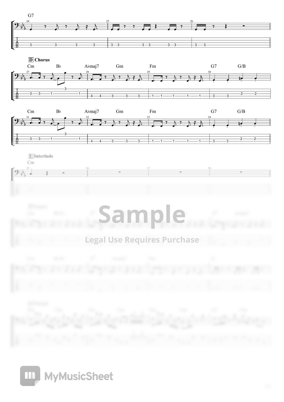 tab譜 楽譜】 バンド用コード譜 / 竹内 まりや (その他 / その他