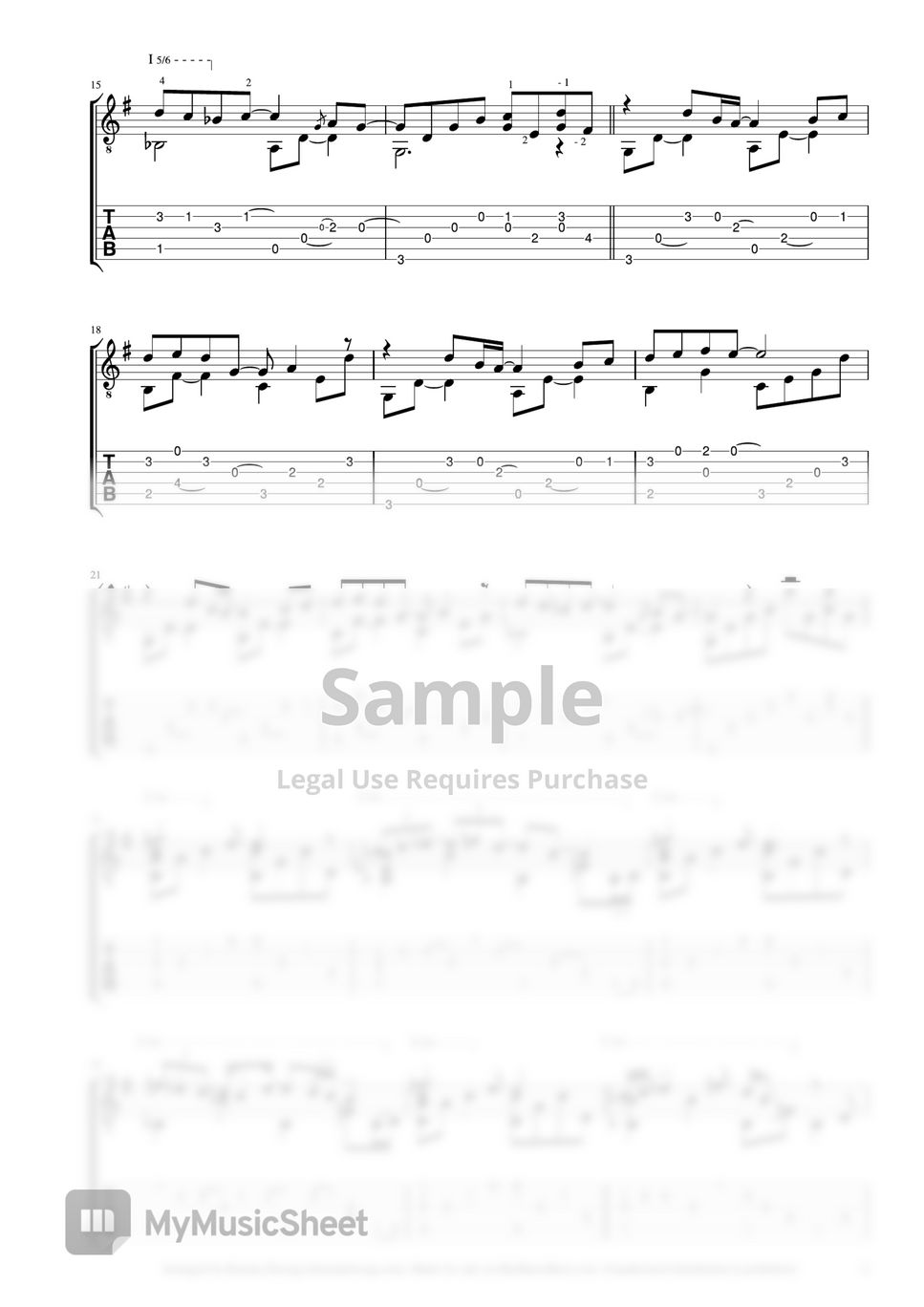 Dan Fogelberg - Longer (fingerstyle guitar TAB) Tab + 1staff by Kimmy Kwong