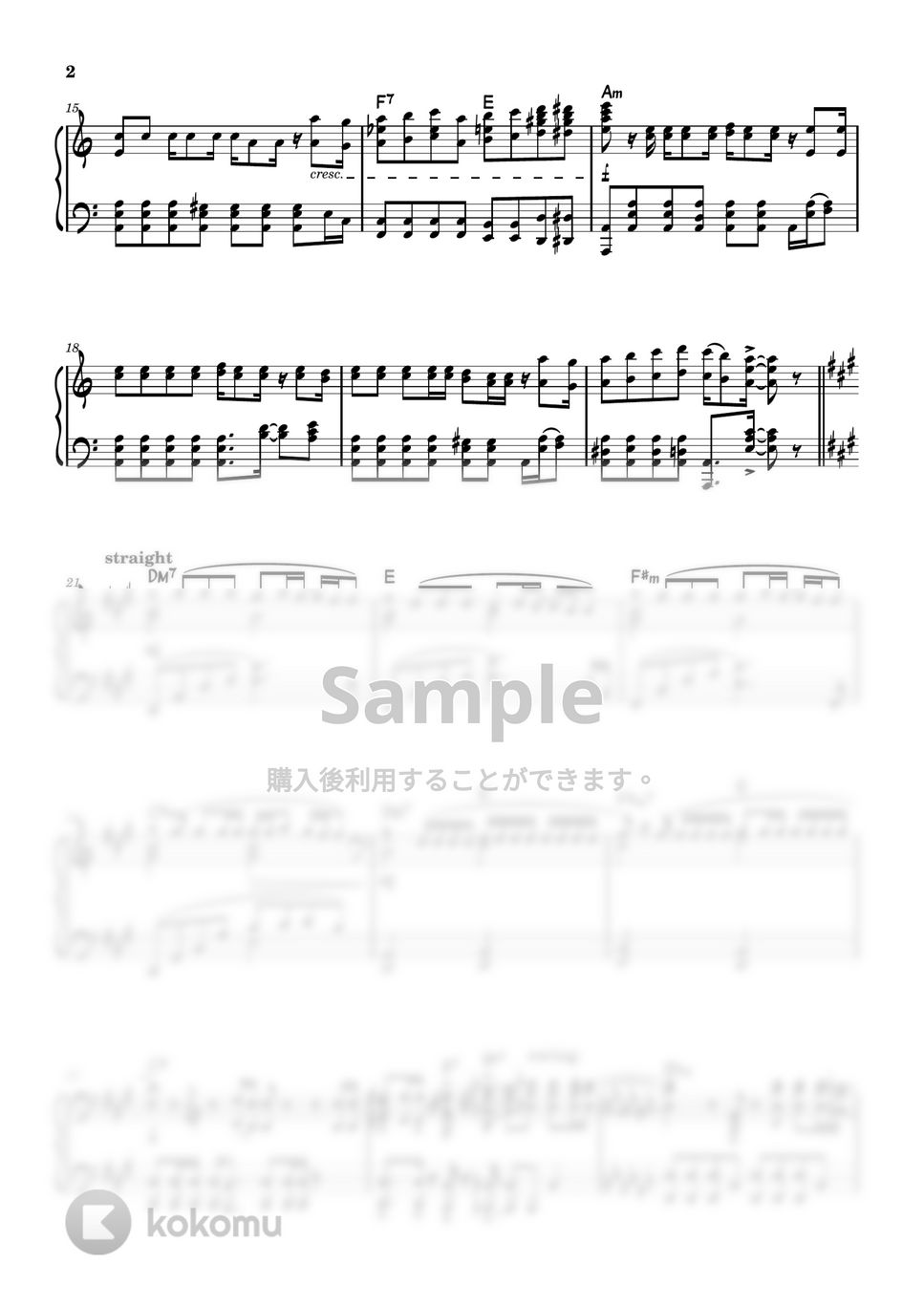 櫻坂46 - Start over!　コード有り (ピアノソロ　アイドル) by やすpiano