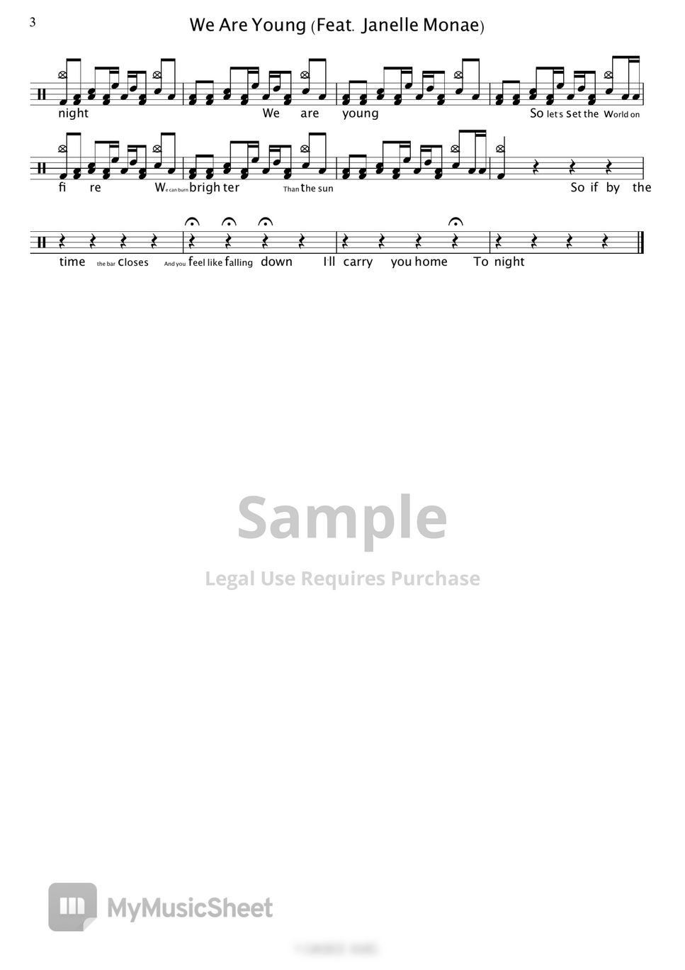 Fun. - We Are Young (feat. Janelle Monae) by Gwon's DrumLesson