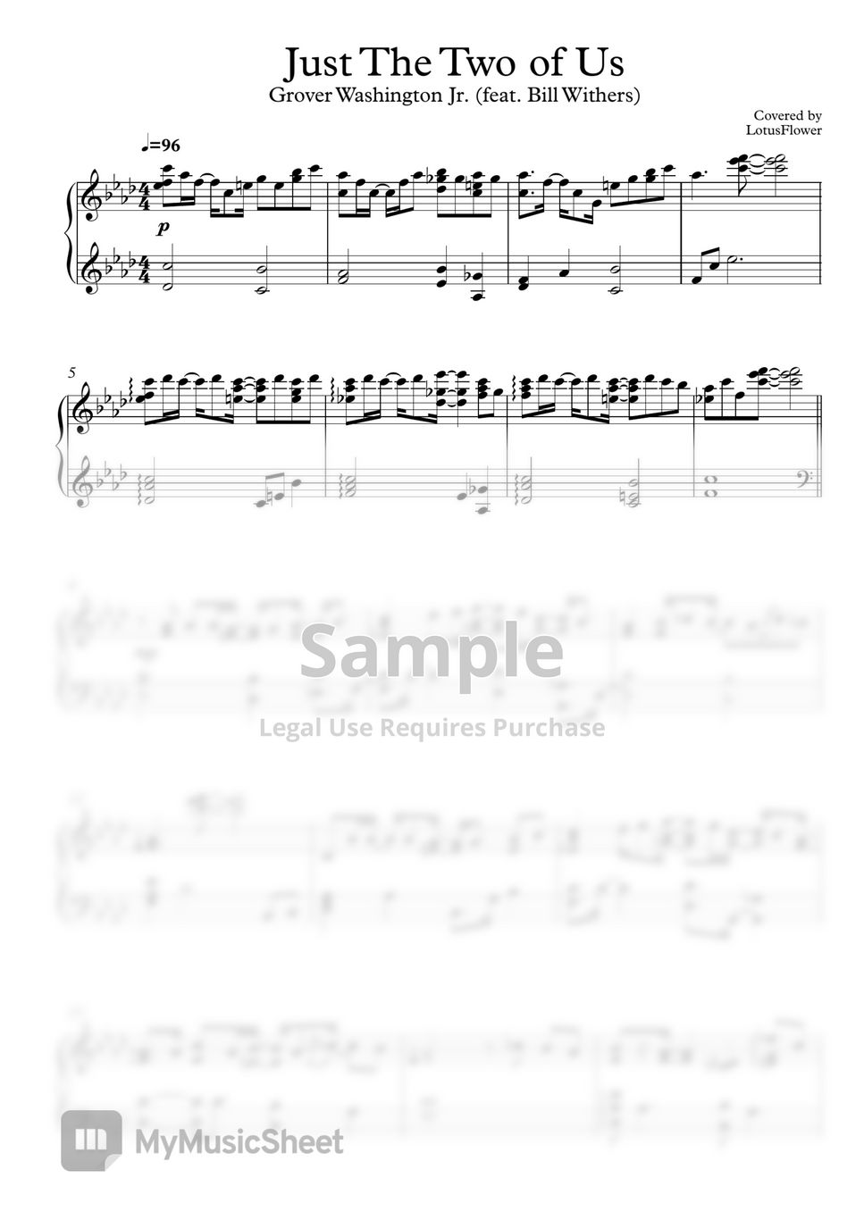 Just The Two Of US Sheet music for Piano (Solo)