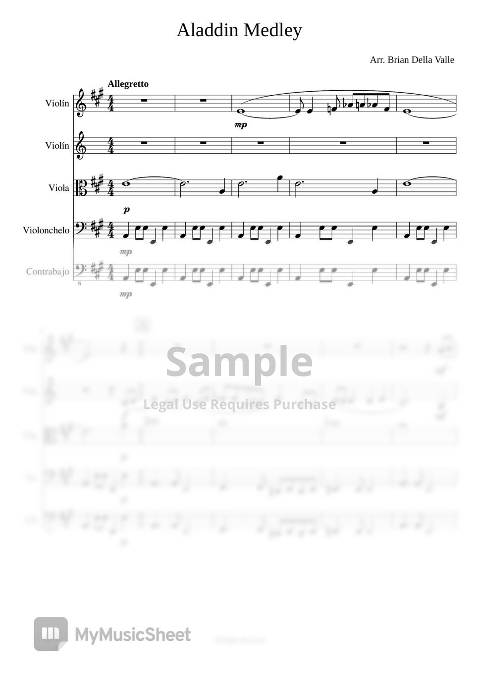 Disney - Aladdin medley by Brian Della Valle