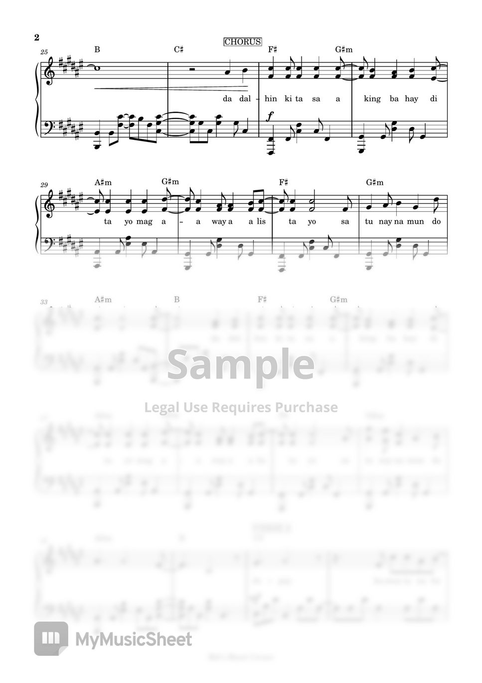 Mayonnaise - Jopay (piano sheet music) by Mel's Music Corner