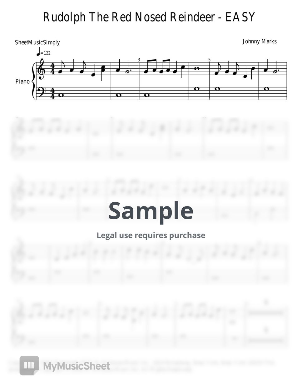 johnny-marks-rudolph-the-red-nosed-reindeer-sheets-by-sheetmusicsimply