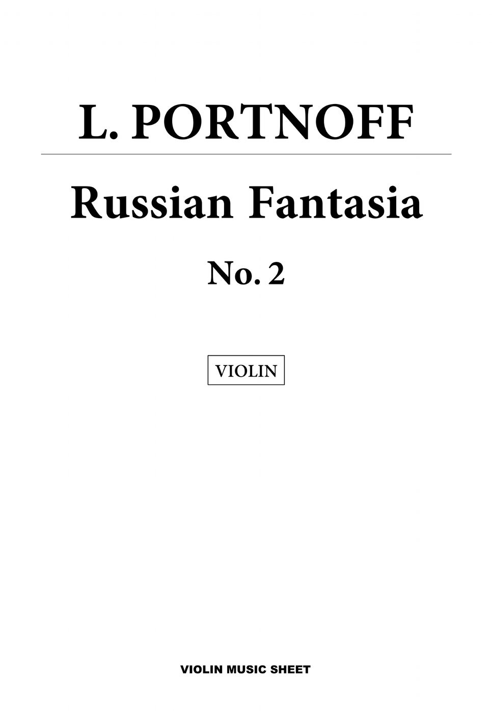 Portnoff - Russian Fantasia No.2 (MR포함) by Lee