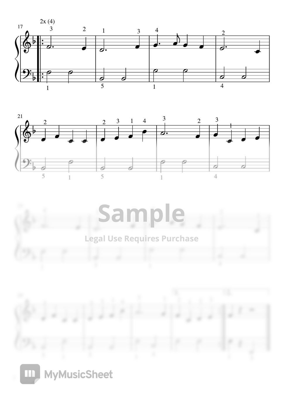 Frank churchll. - Heigh Ho (F・Piano solo beginne) by pfkaori
