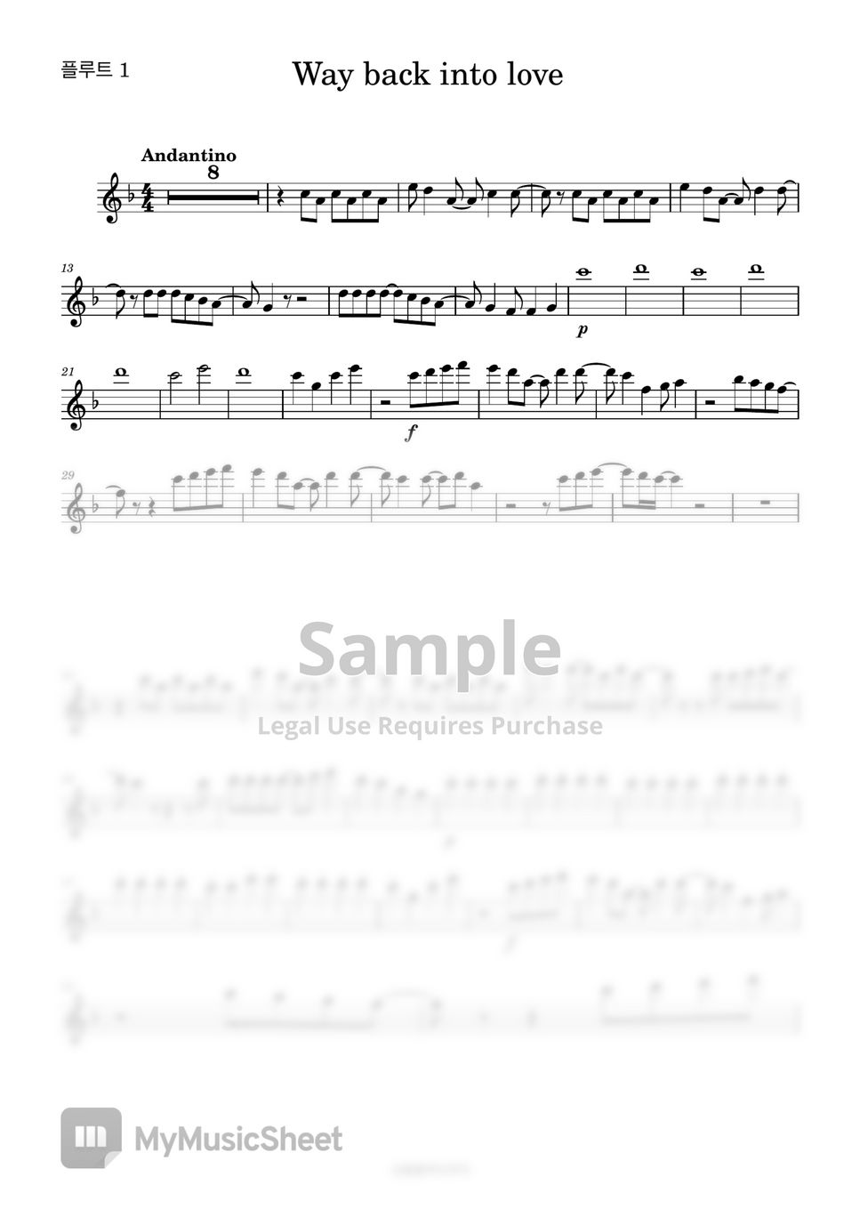  way back into love two flutes mr 