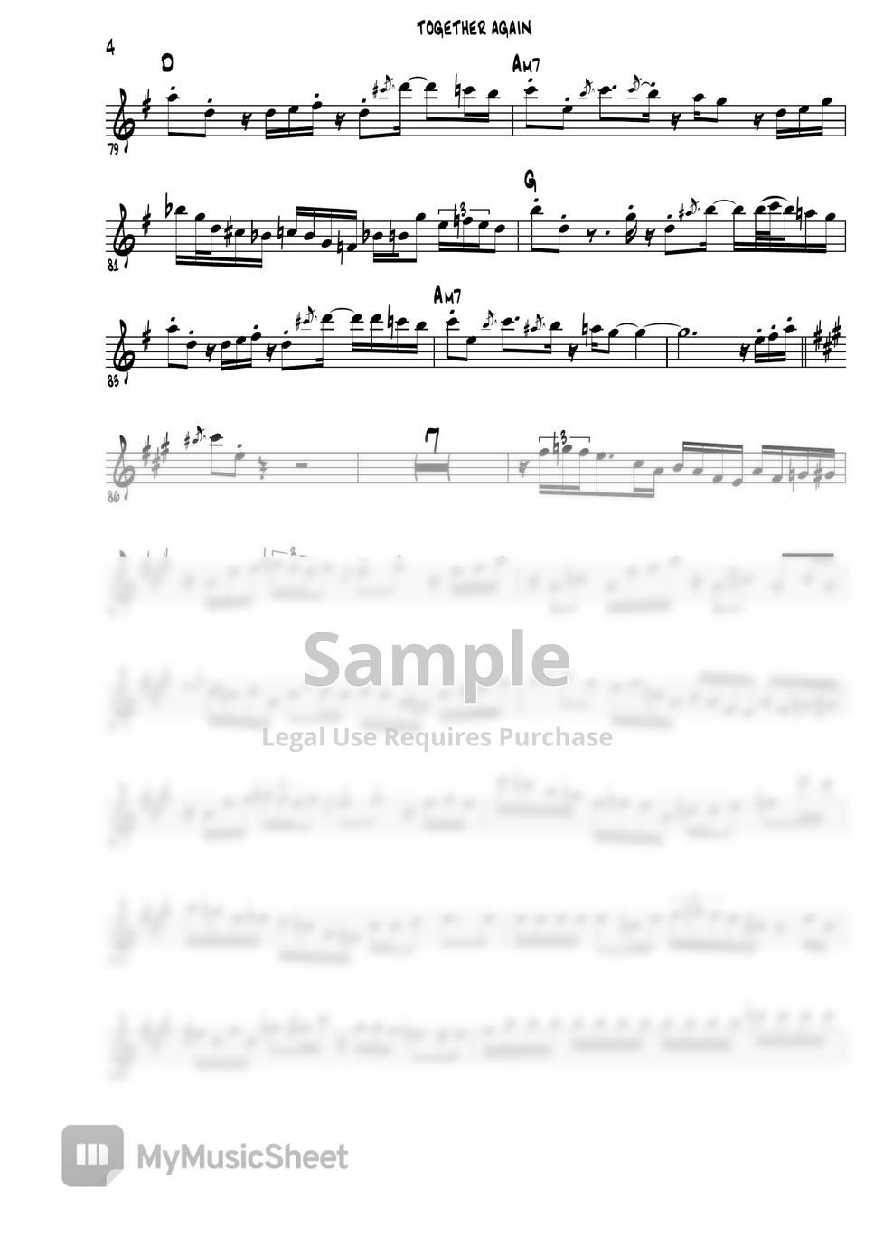 Together Again - Dave Koz (Soprano Sax) 楽譜 by Ismael Dorado