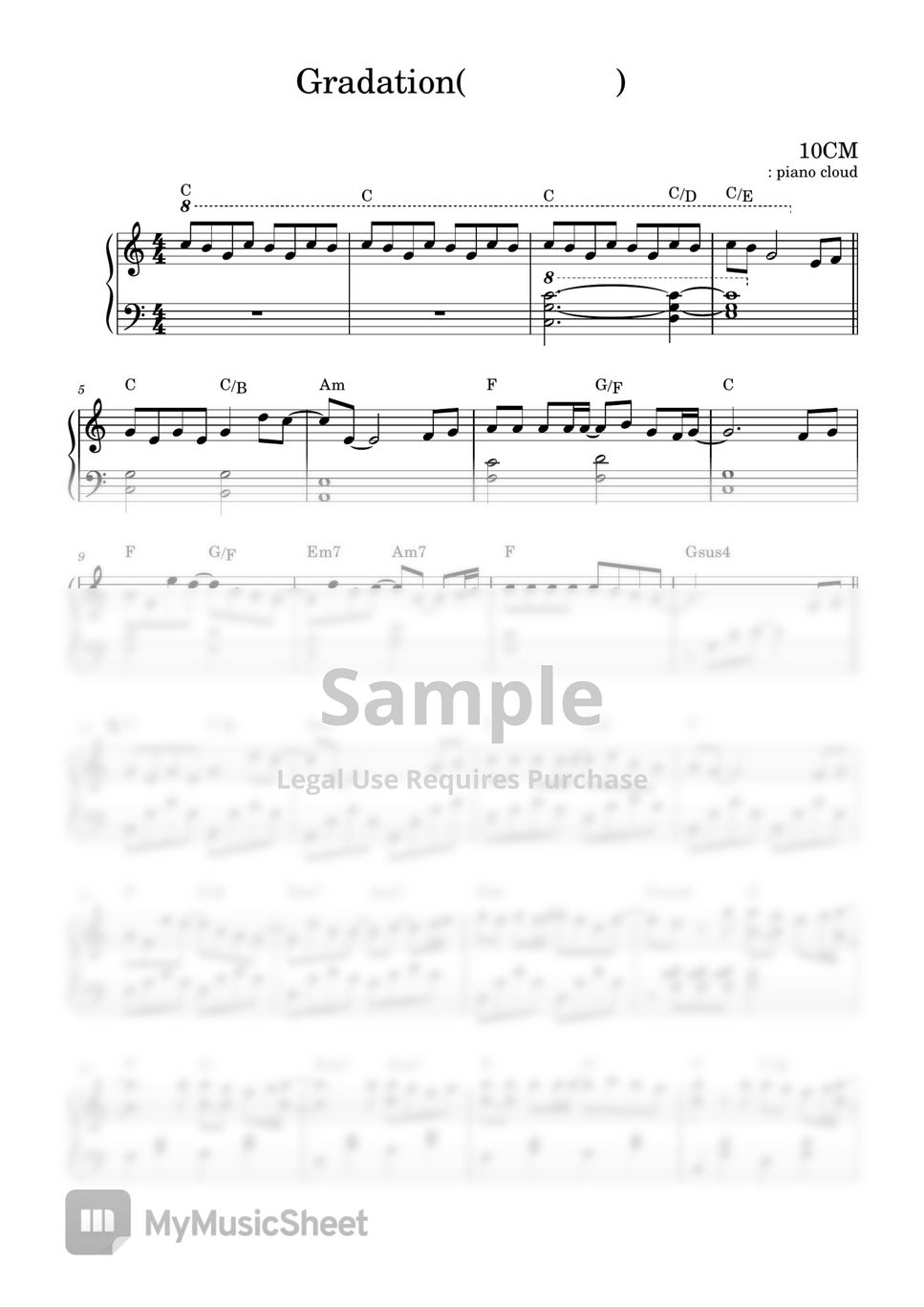 10CM - Gradation (10CM_Gradation/Ckey) by piano cloud