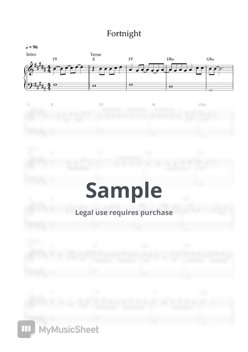 Taylor Swift Easy Piano Sheet Music Free