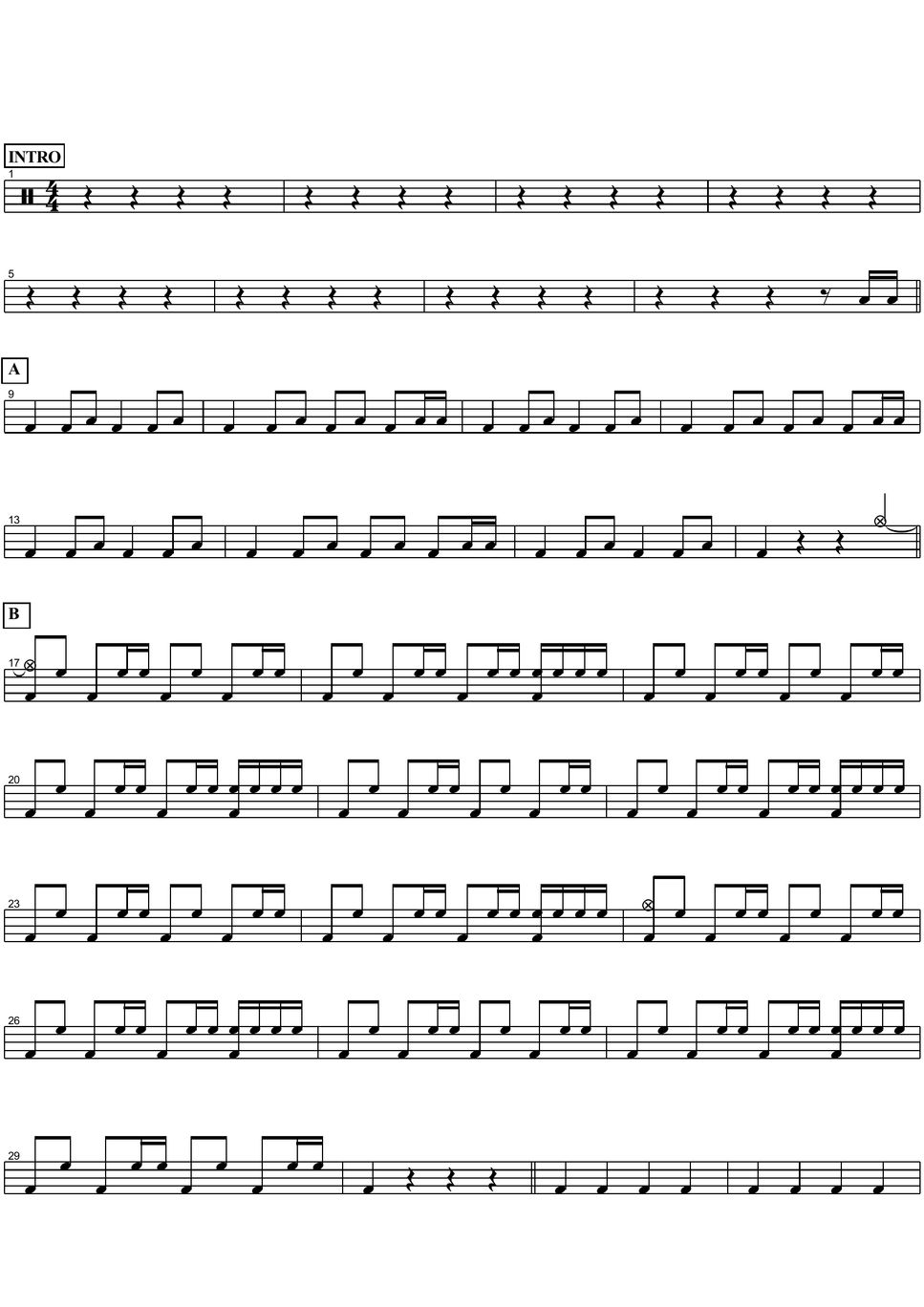 bruno mars - Grenade Sheet by COPYDRUM