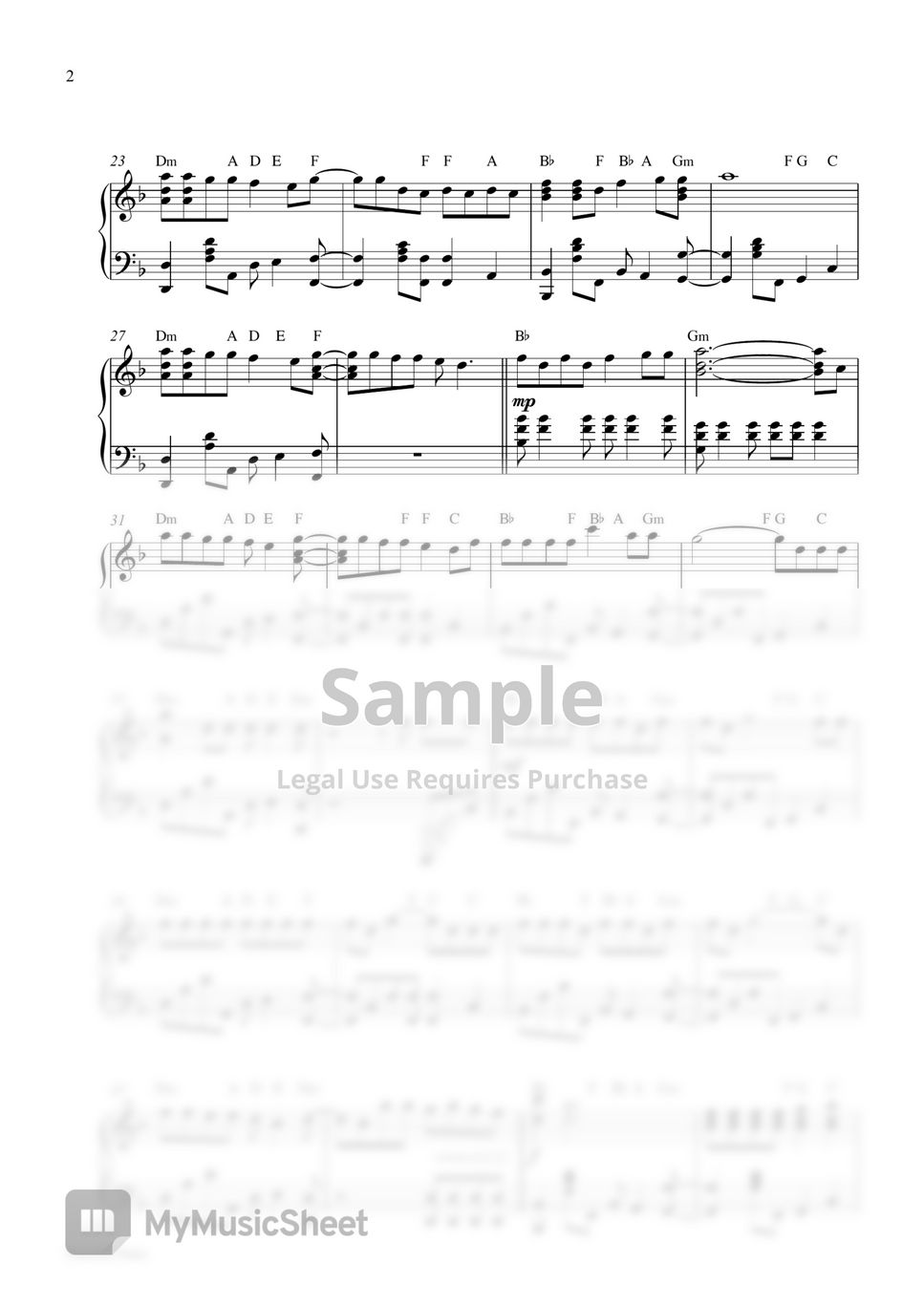 OneRepublic - I Ain't Worried (Piano Sheet) by Pianella Piano