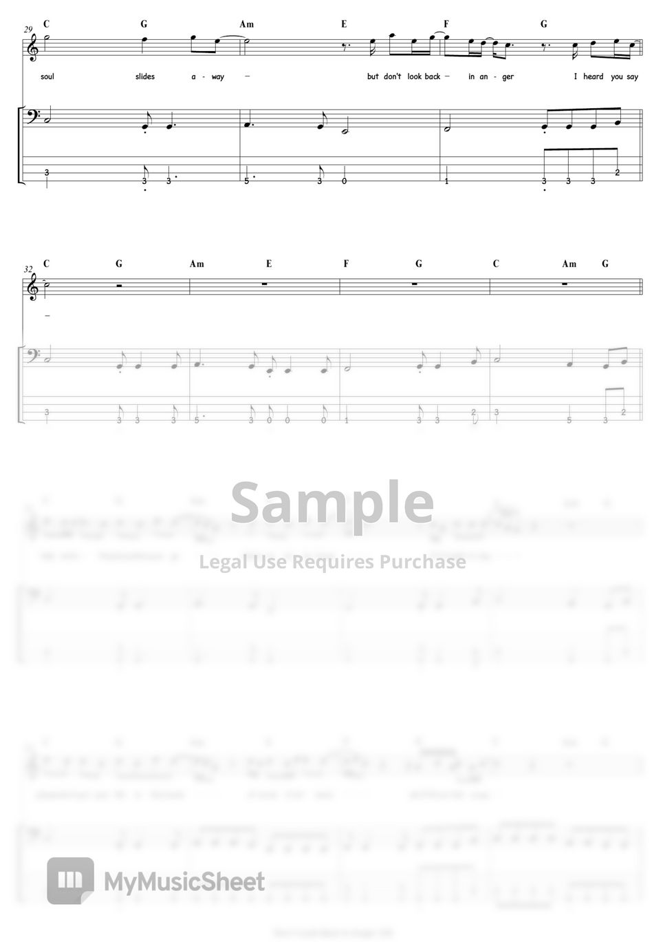 Oasis - Don't Look Back In Anger | Bass/Backing Track by COVER SKILLS