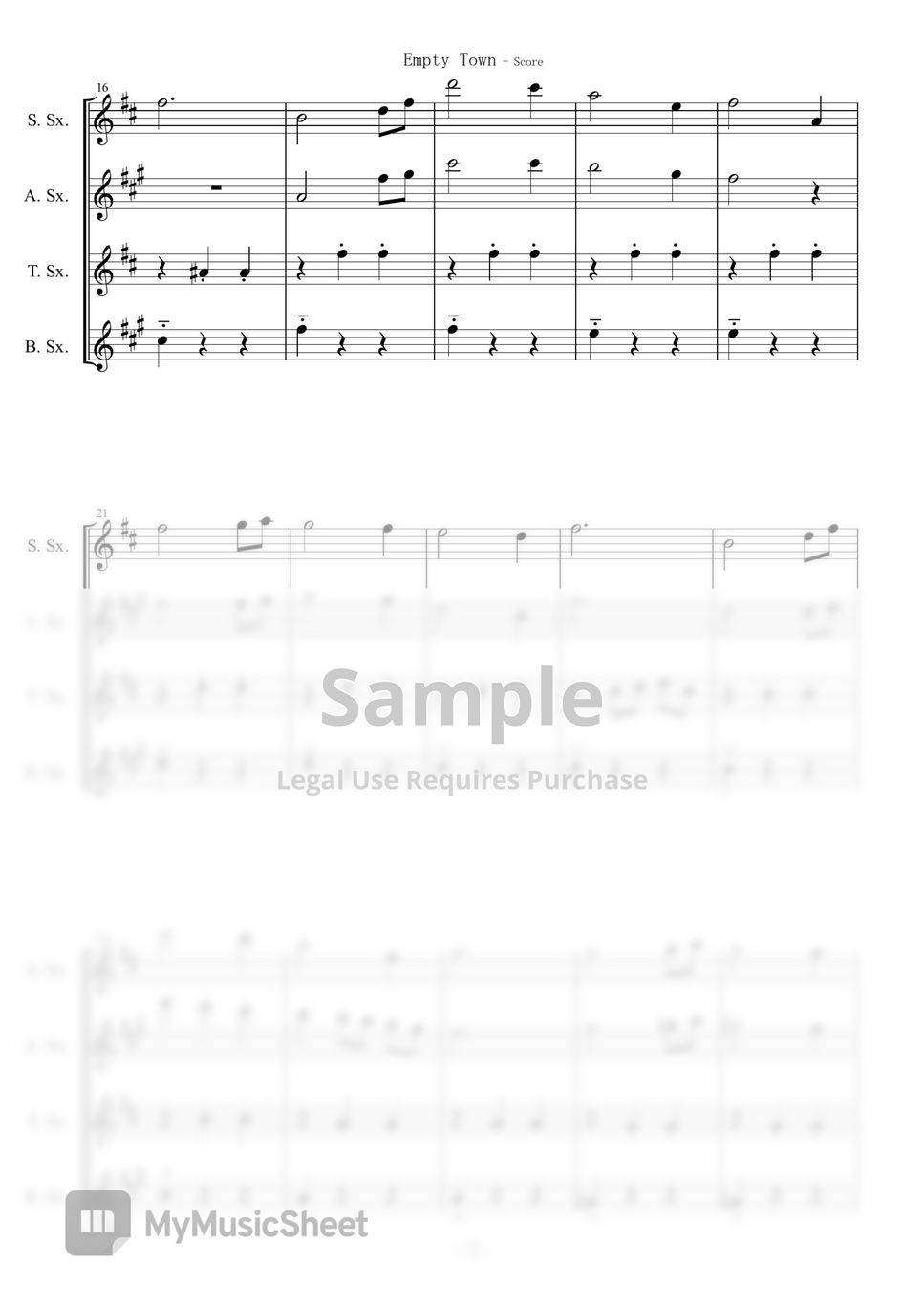 DELTARUNE - Empty Town (Sax Quartet) by muta-sax