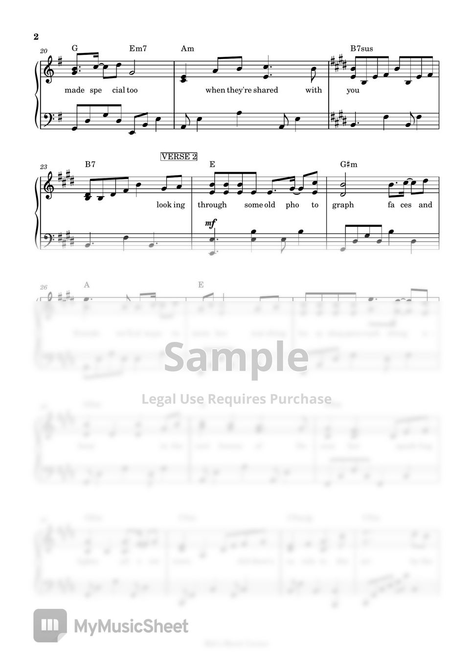 Jose Mari Chan - A Perfect Christmas (piano sheet music) by Mel's Music Corner