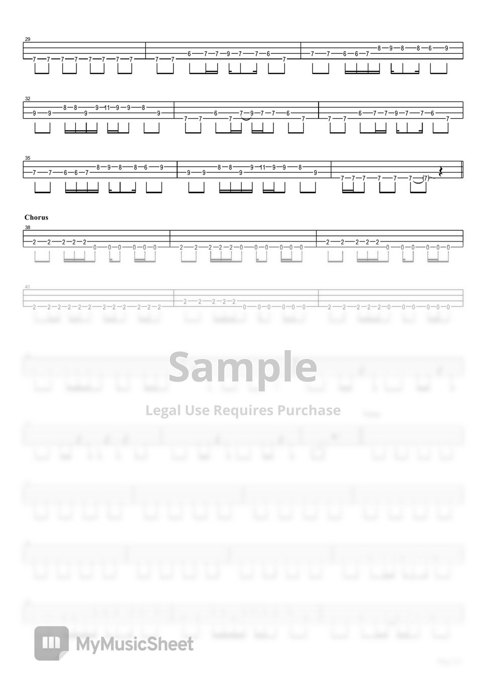 FLOW - GO!!! (Bass TAB) by Muya