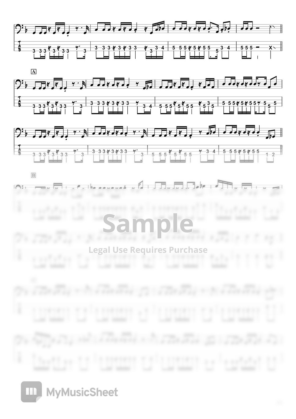  basstab 4strings sheets by swbass