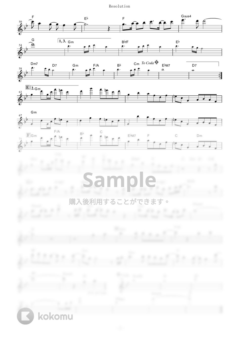 ROmantic Mode - Resolution (『機動新世紀ガンダムX』 / in Bb) by muta-sax