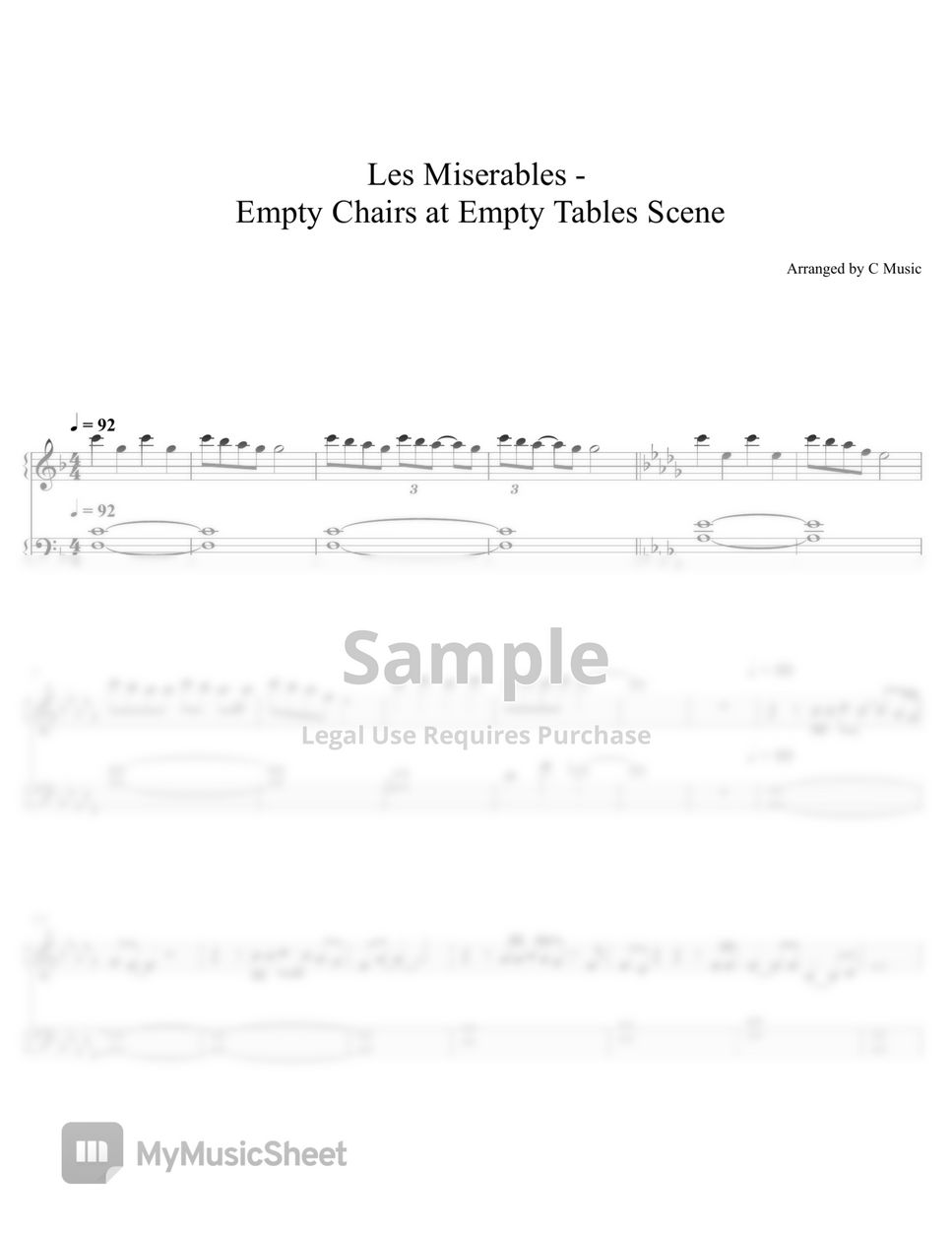 Claude-Michel Schönberg - Empty Chairs at Empty Tables (Les Miserables) by C Music