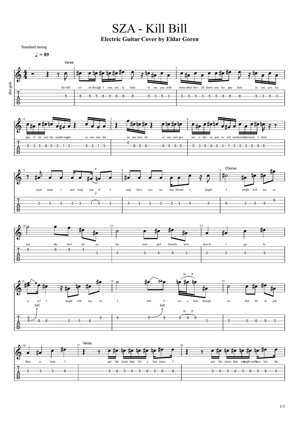 SZA Kill Bill Sheet by Eldar Goren
