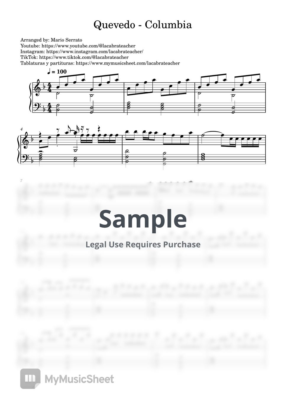 Quevedo Columbia Sheets by Mario Serrato