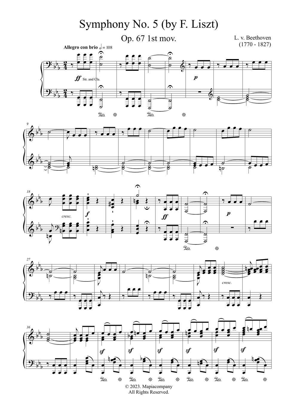 ベートーヴェン - 交響曲第５番 - ベートーヴェン by ココミュオリジナル