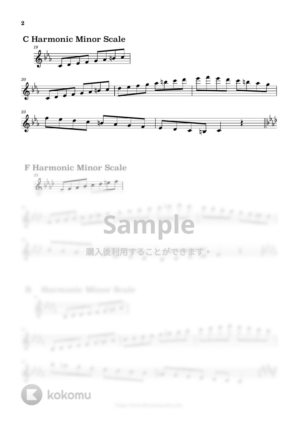 【Alto/Tenor共通】ハーモニックマイナースケールの基礎練習 (サックス/ハーモニックマイナースケール)