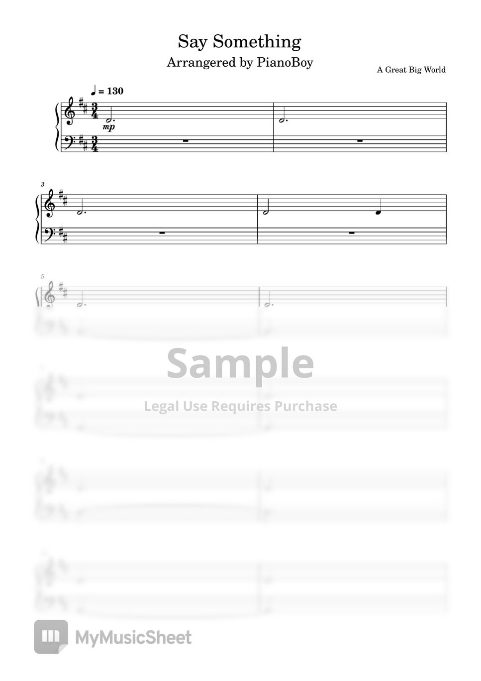 say something sheet music