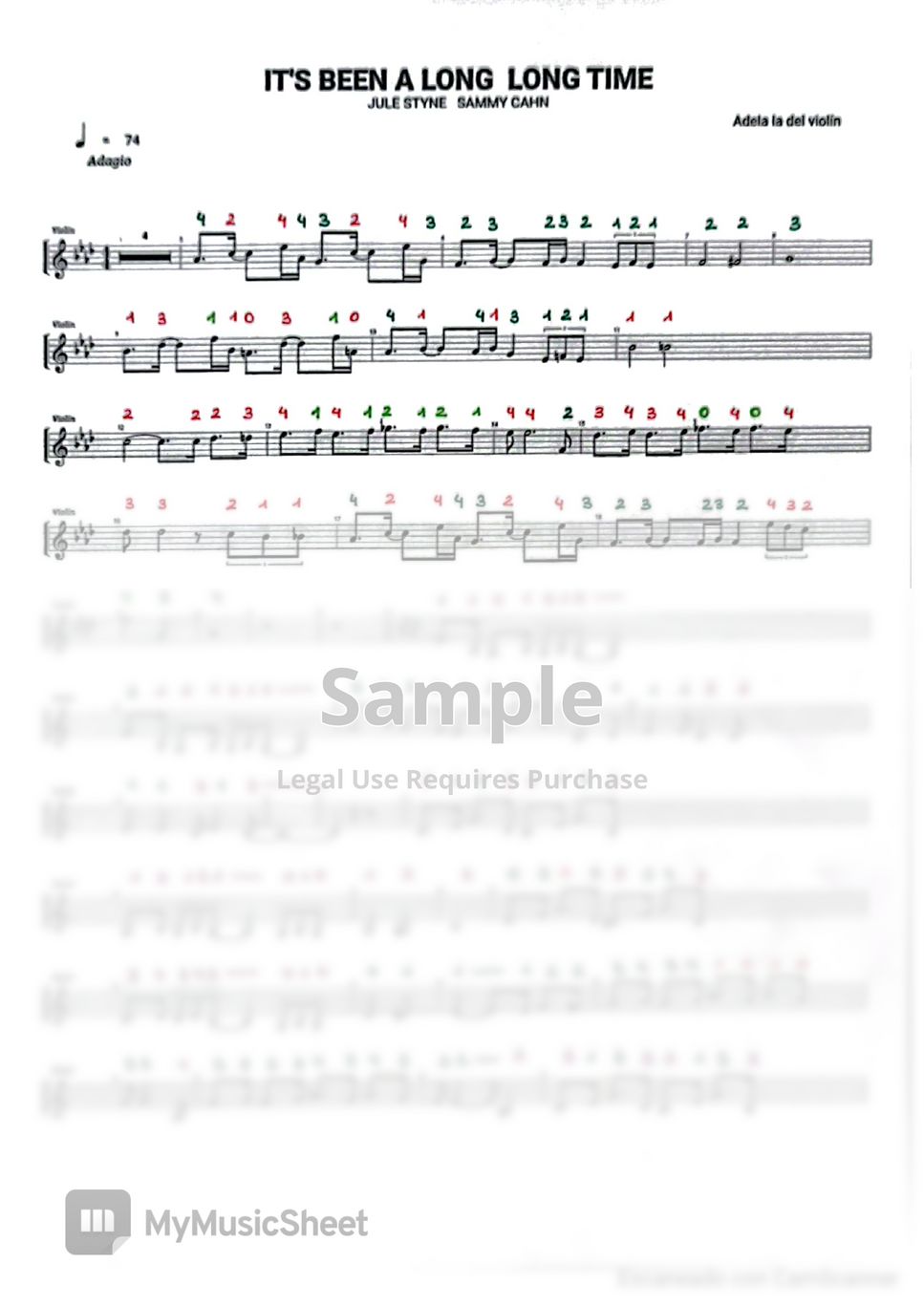 It's Been A Long, Long Time Sheet music for Saxophone alto (Solo)