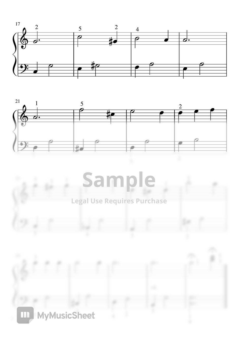 Frank Churchill Someday my prince will come (C・piano solo/Beginner) 악보 by pfkaori