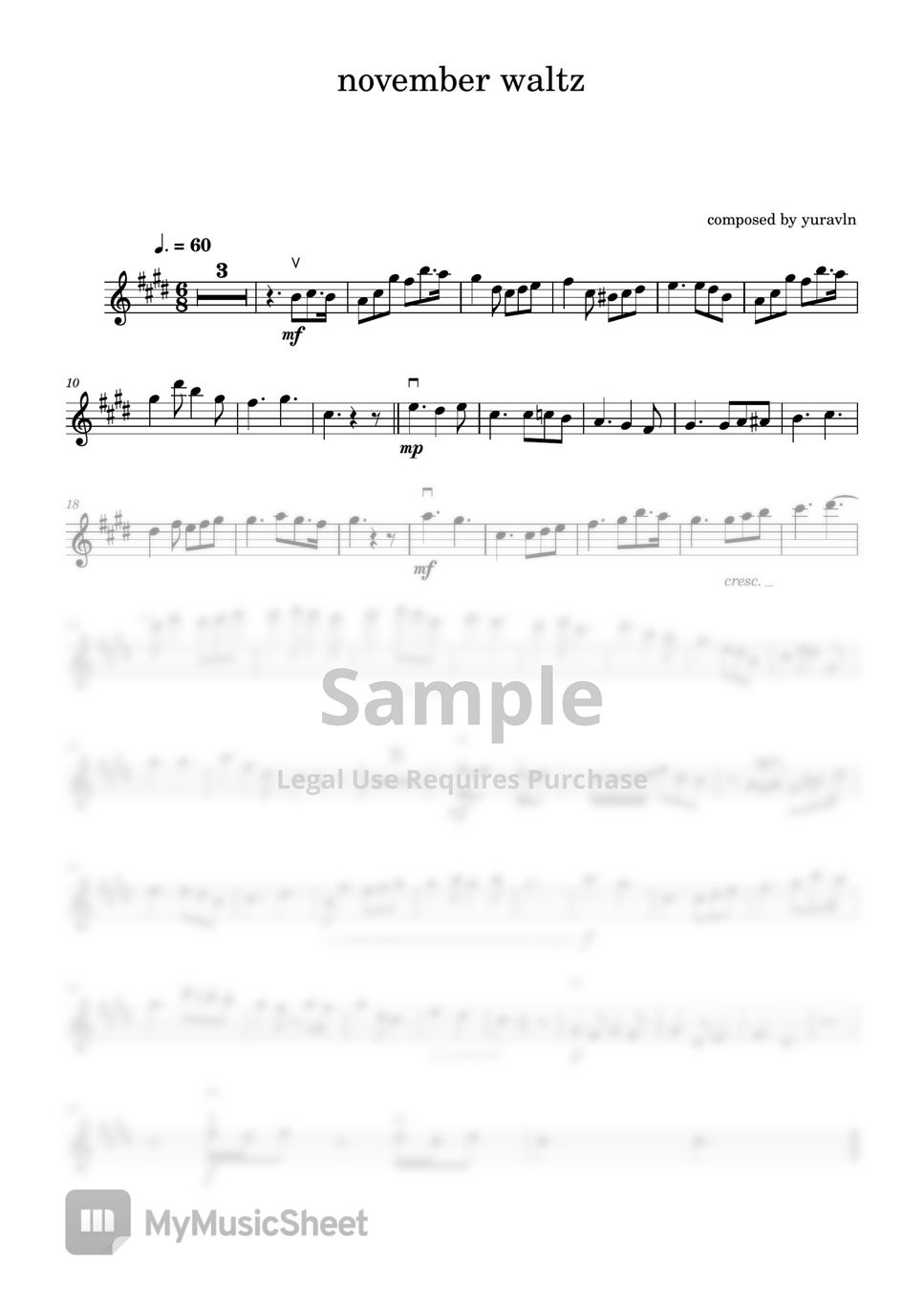 yuravln november waltz Sheets