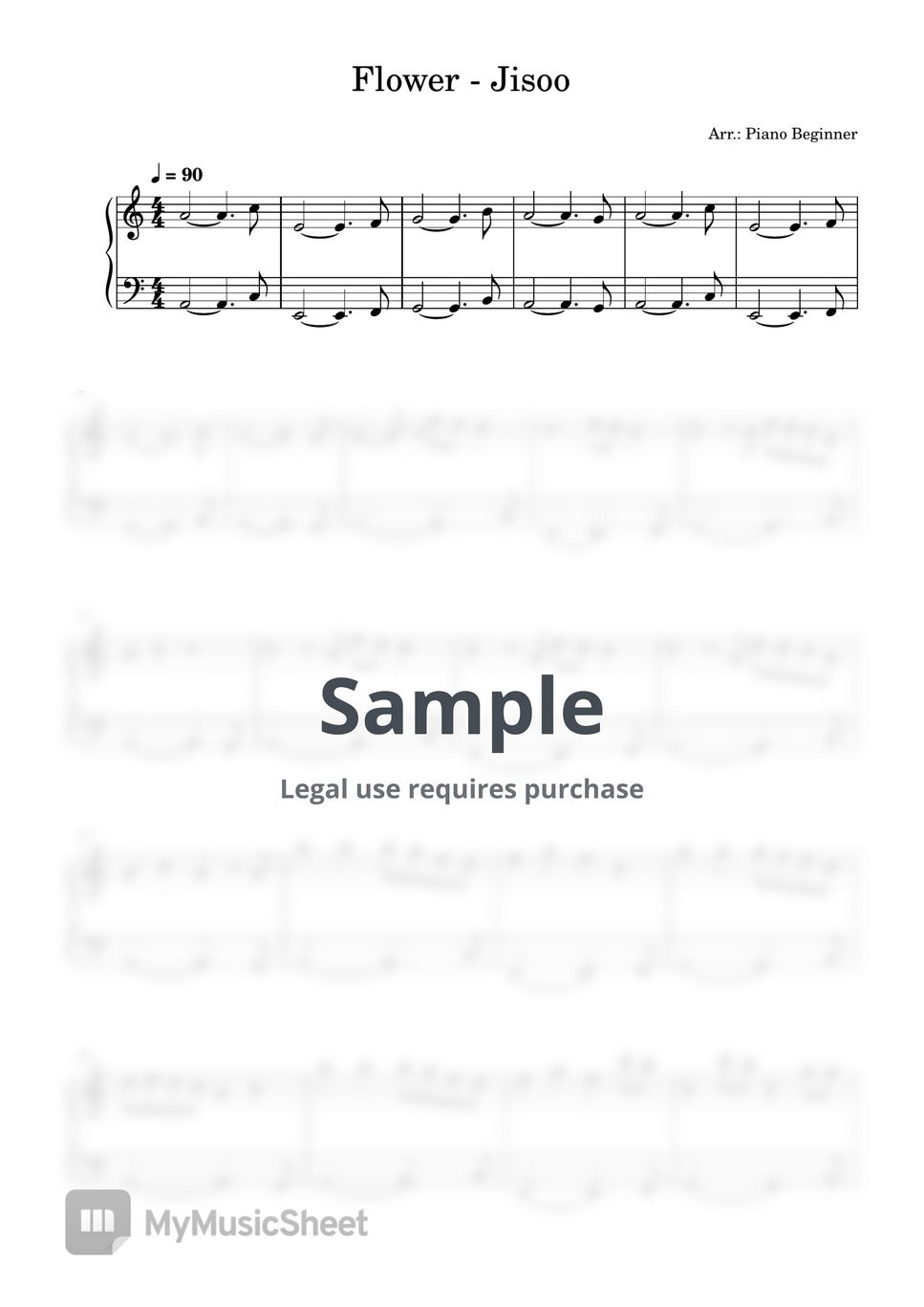 jisoo-flower-sheets-by-piano-beginner