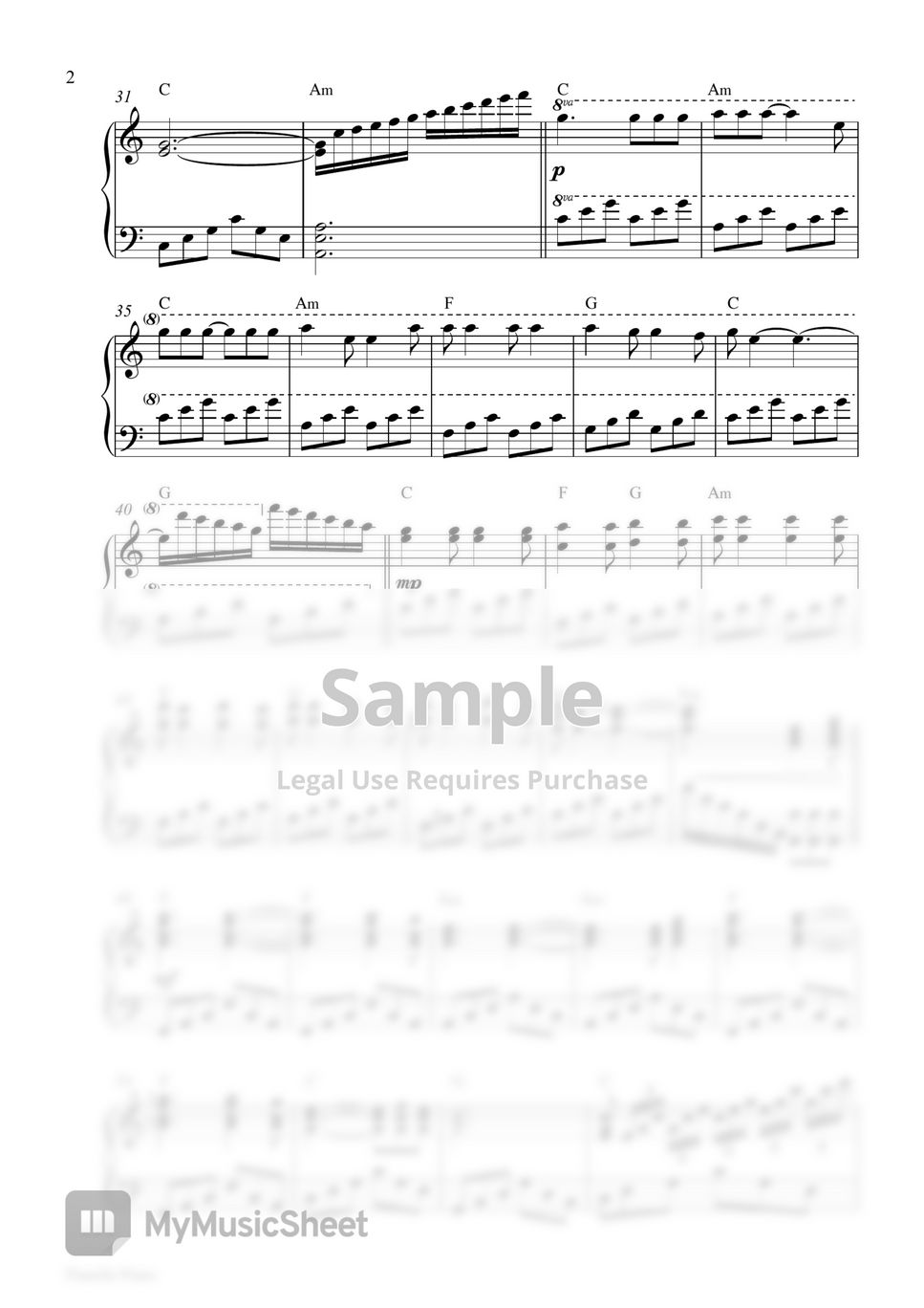 Leonard Cohen - Hallelujah (Piano Sheet) by Pianella Piano