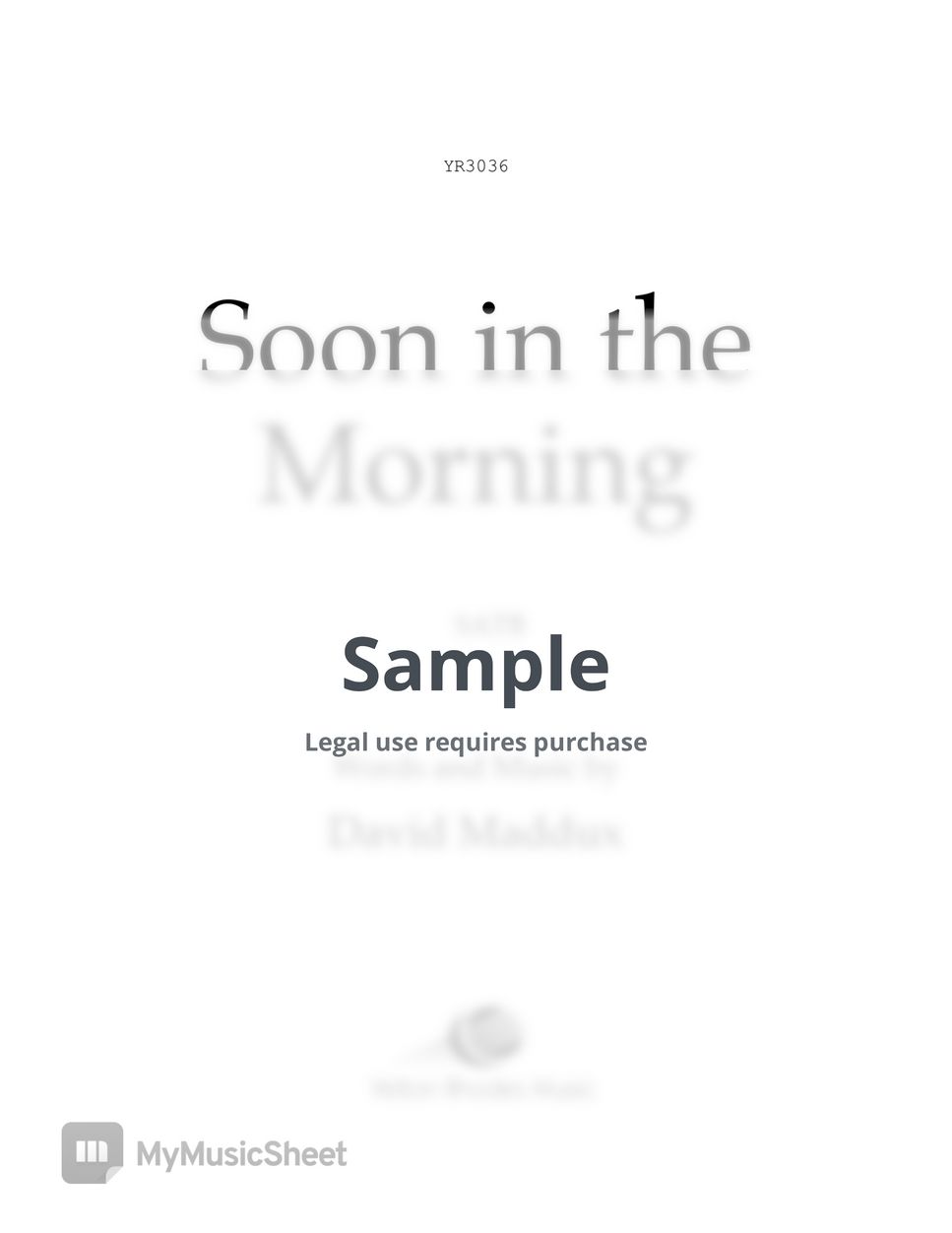 David Maddux - Soon in the Morning by Digital Scores Collection