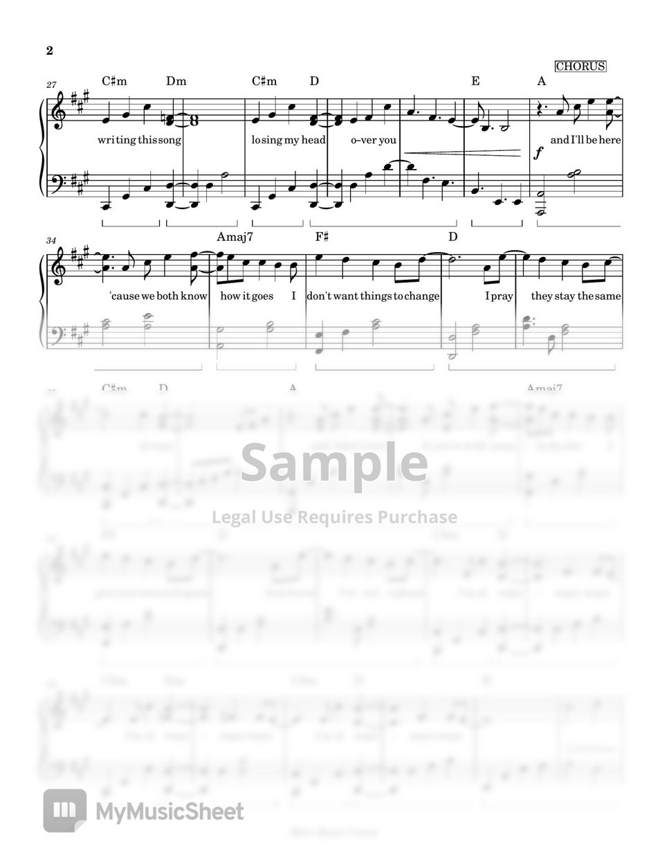 Daniel Caesar - Always (piano sheet music) by Mel's Music Corner