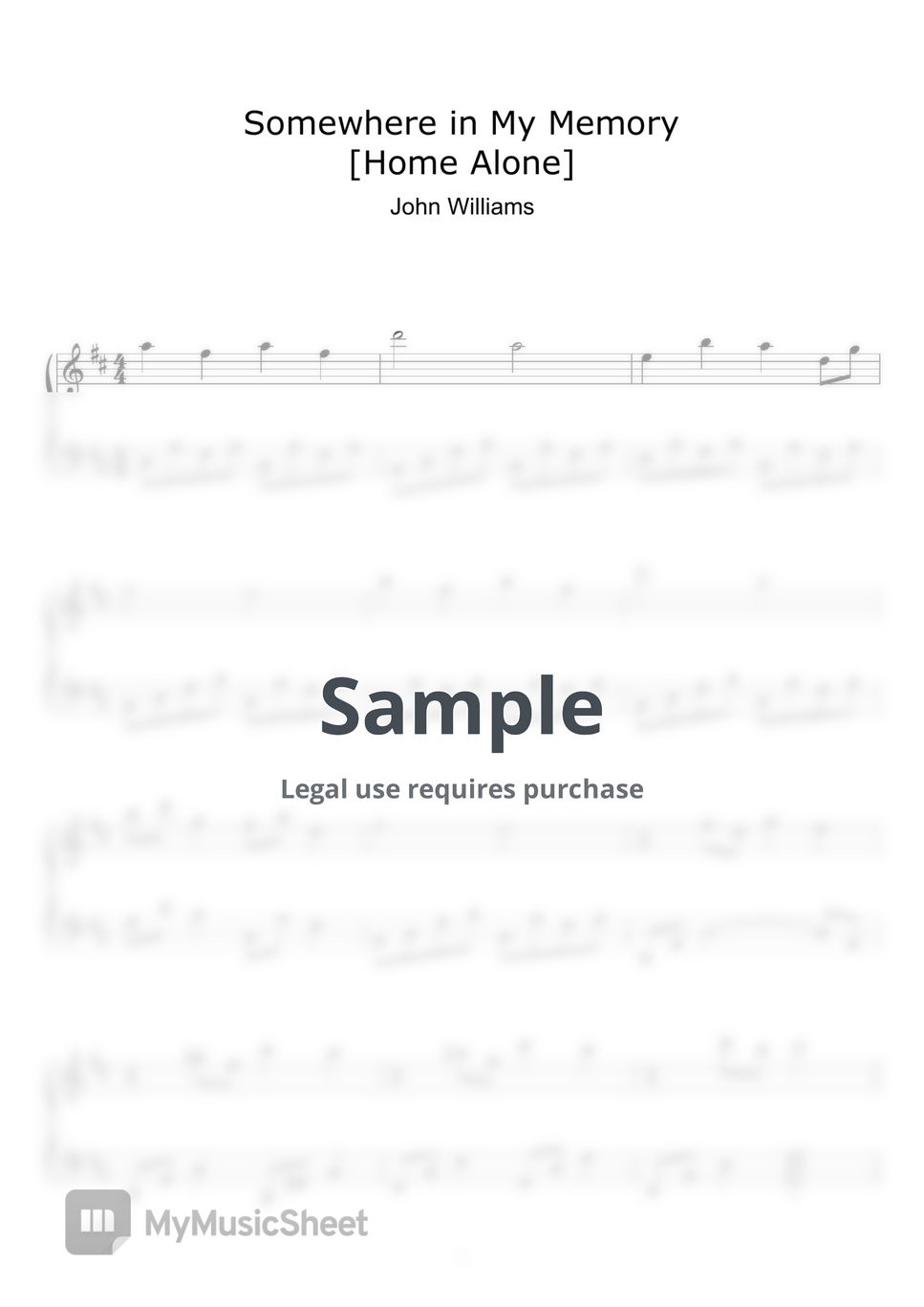 John Williams - Somewhere in My Memory (Home Alone) (Sheet Music, MIDI,) by sayu