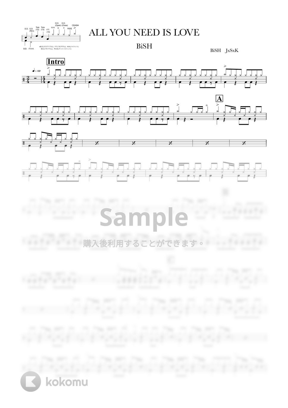 サイン付き BiSH ALL YOU NEED is BAND SCORE!! BiSH / ALL YOU NEED is BAND SCORE!! (スコア・ブック) |本