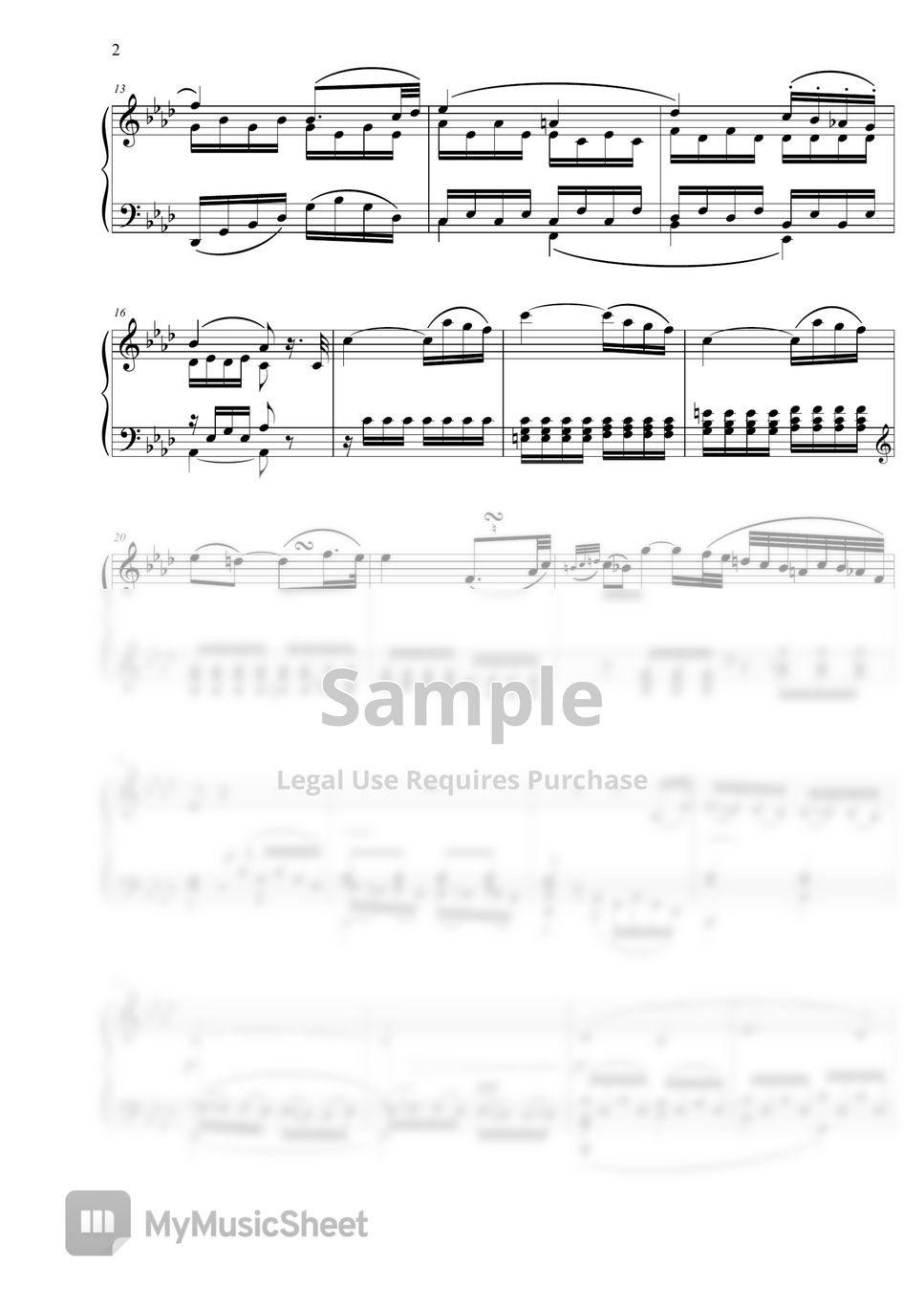 L. V. Beethoven - Beethoven Sonata Op.13 No.8 2nd mov. by 음악 나그네Music Traveler