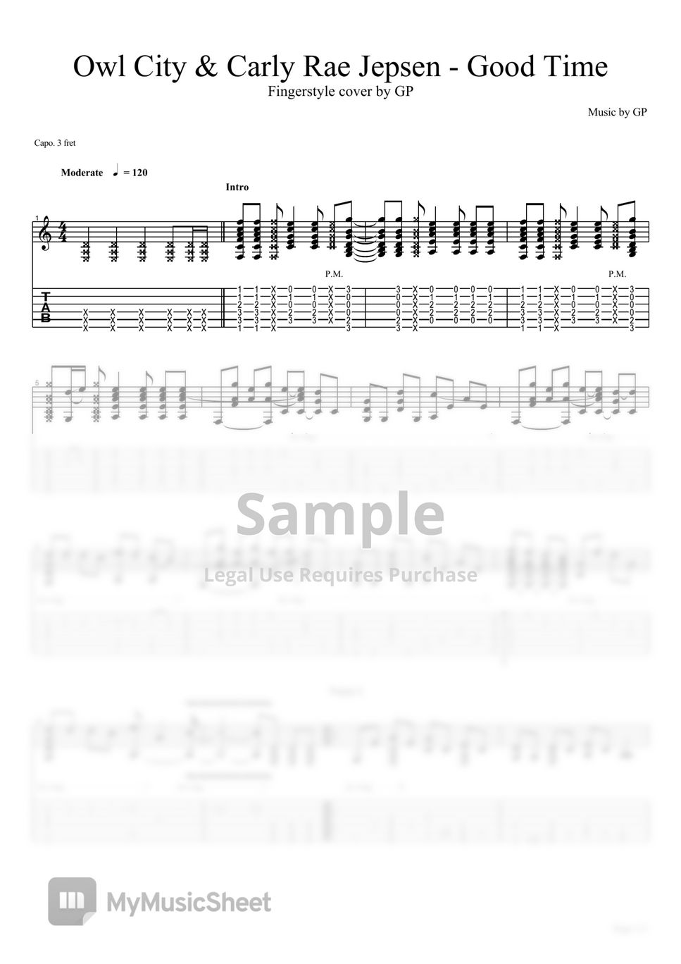 Owl City Good Time Sheets