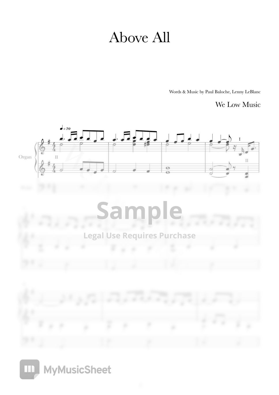 Paul Baloche, Lenny Leblanc - 모든 능력과 모든 권세 (오르간 전주/특주) by We Low Music