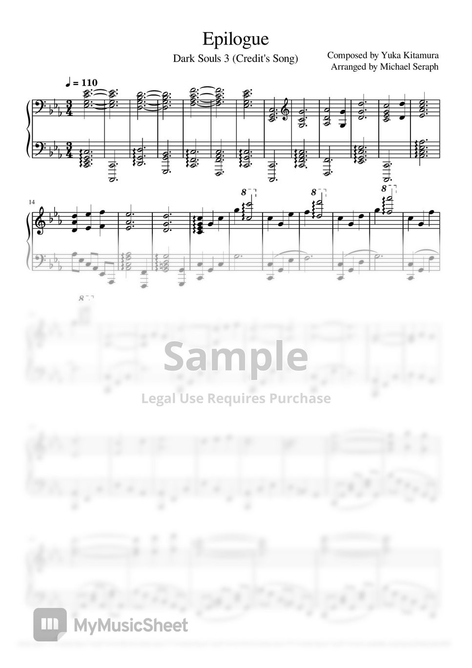 Yuka Kitamura Epilogue Dark Souls 3 DarkSouls Sheets By Michael 