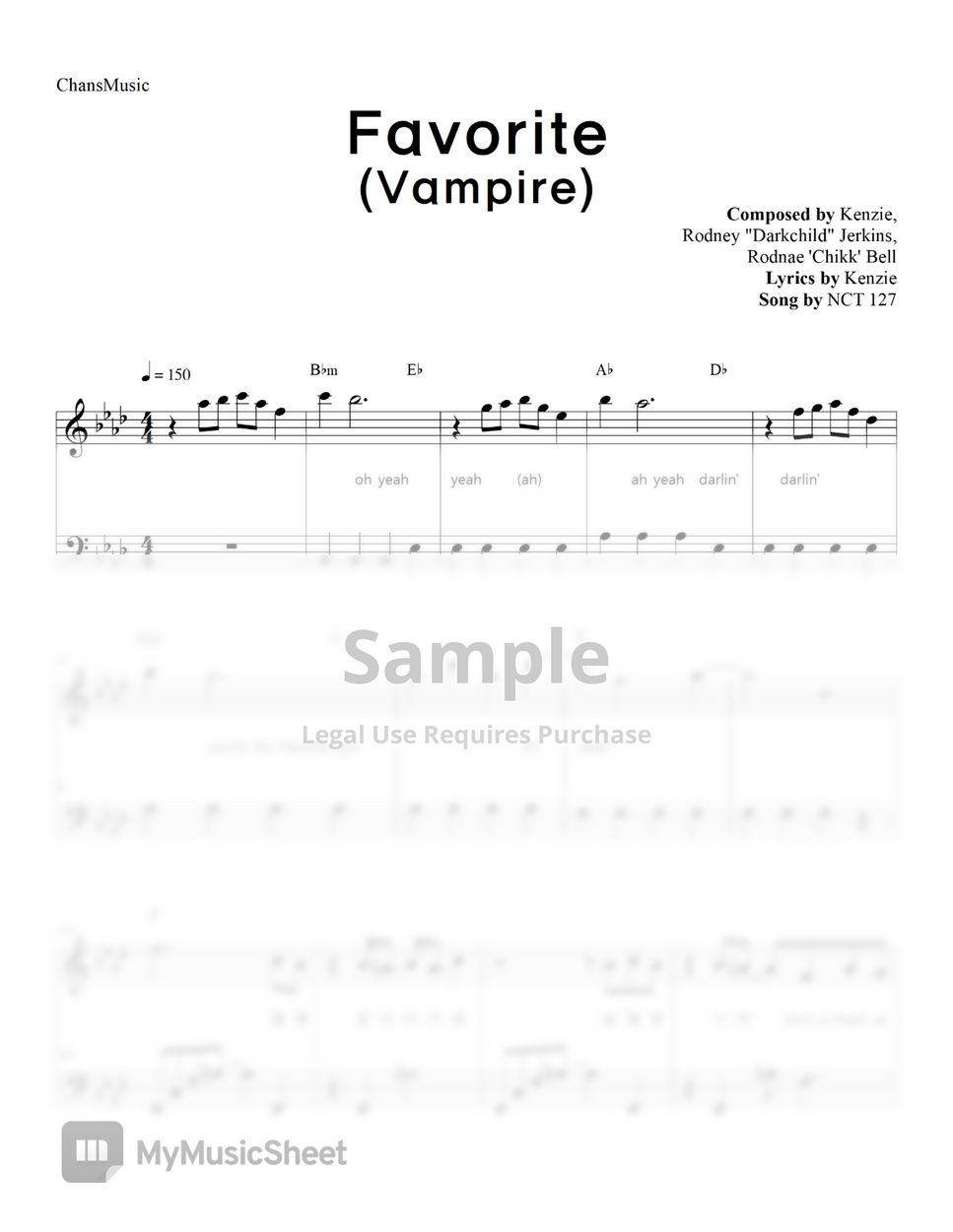 NCT 127 - Favorite (Vampire) (Easy Version) by ChansMusic