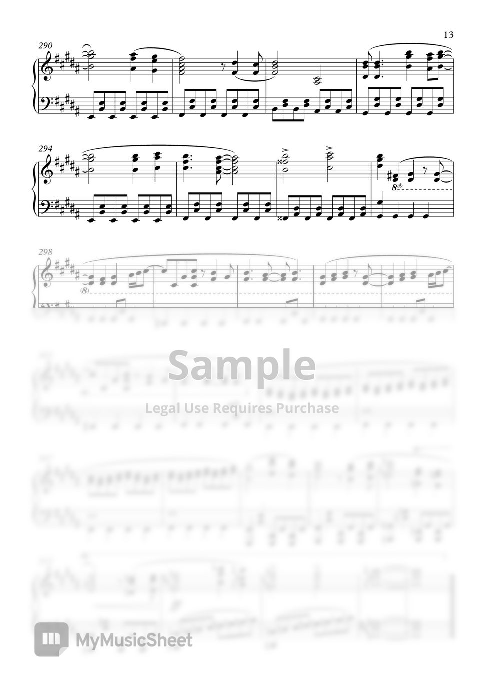 X JAPAN - Silent Jealousy 楽譜 by LuuunaWorks