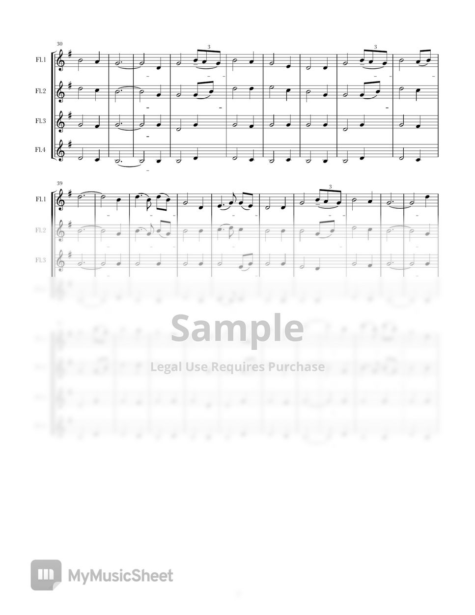 John Newton - Amazing Grace (Flute Quartet ver.) by Sochul