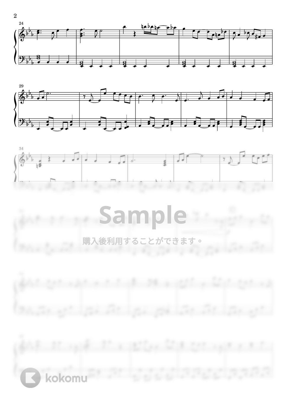 Official髭男dism - ホワイトノイズ (ピアノ/ソロ) by harupi