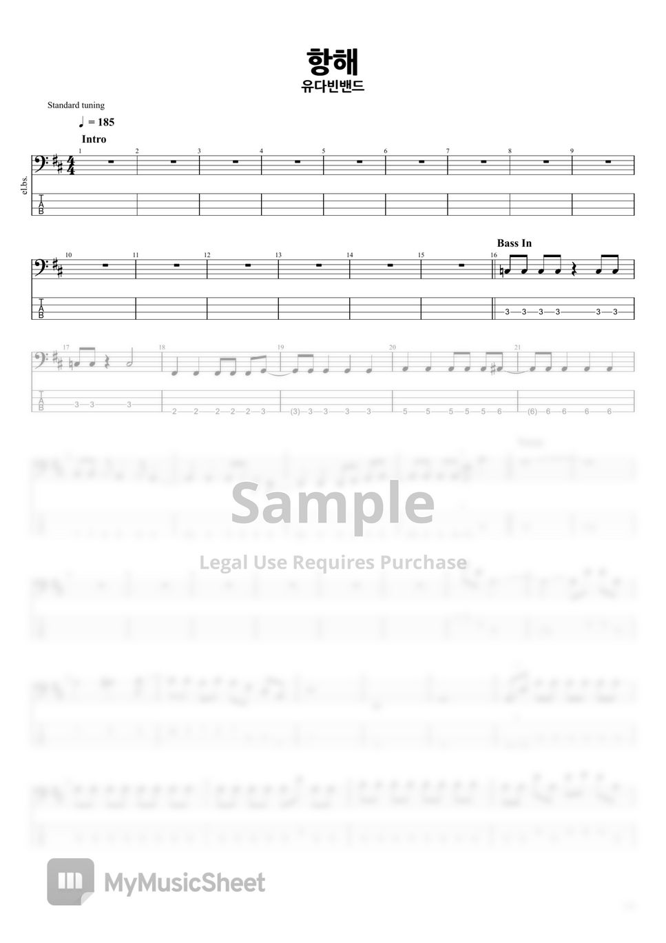 lucky-kilimanjaro-burning-friday-night-slap-bass-tab-1staff-by