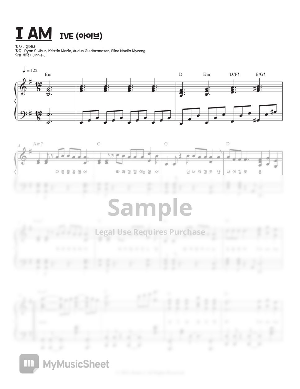 IVE (아이브) I AM Sheets by Jinnie J