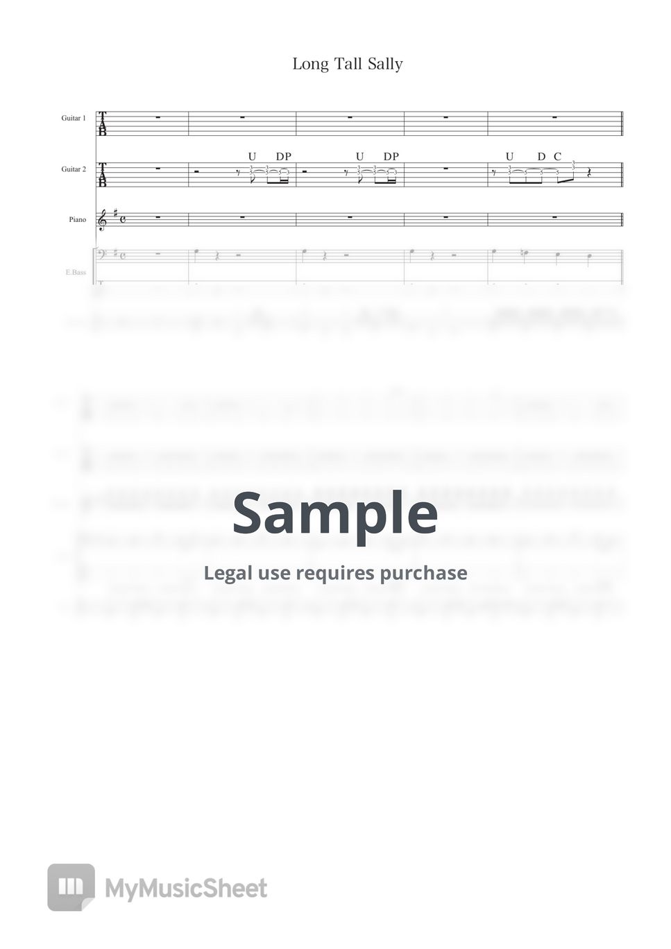The Beatles - Long Tall Sally (Band Score) by Ryohei Kanayama