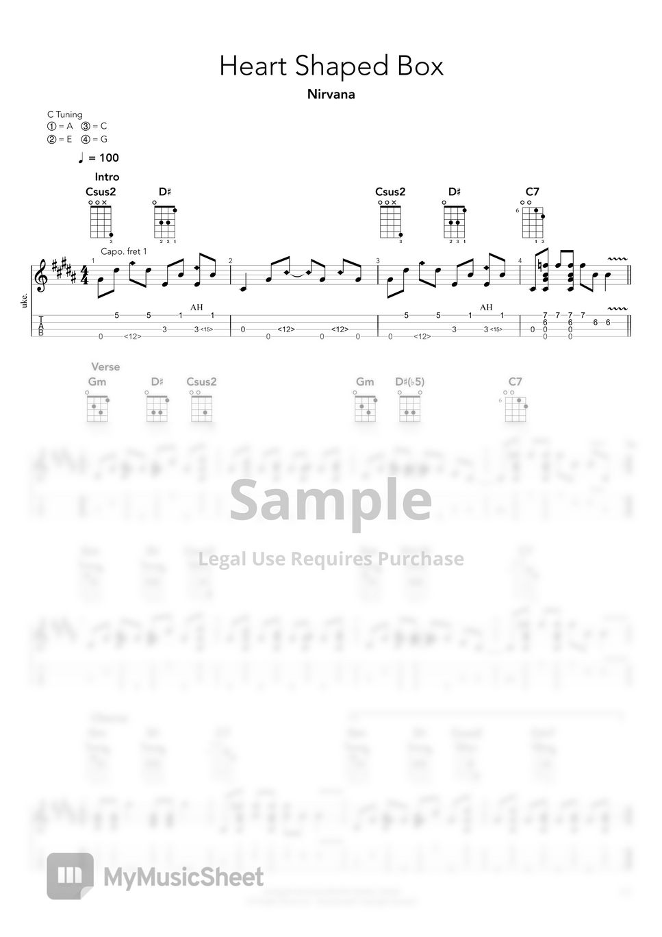 Nirvana heart shaped box tab by 4stringboy
