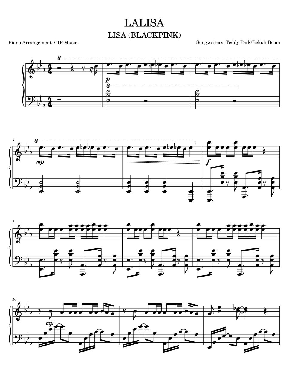 LISA - LALISA Sheet by CIP Music